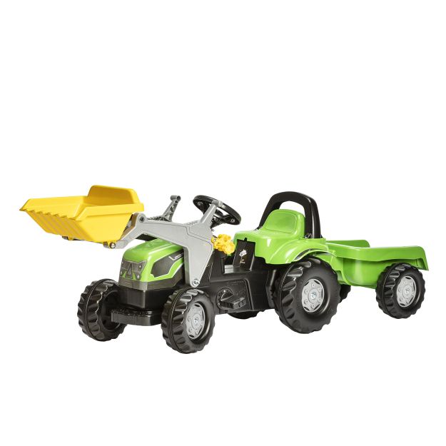 Bild von Trettraktor DEUTZ-FAHR 5115 G TB mit Lader und Anhänger